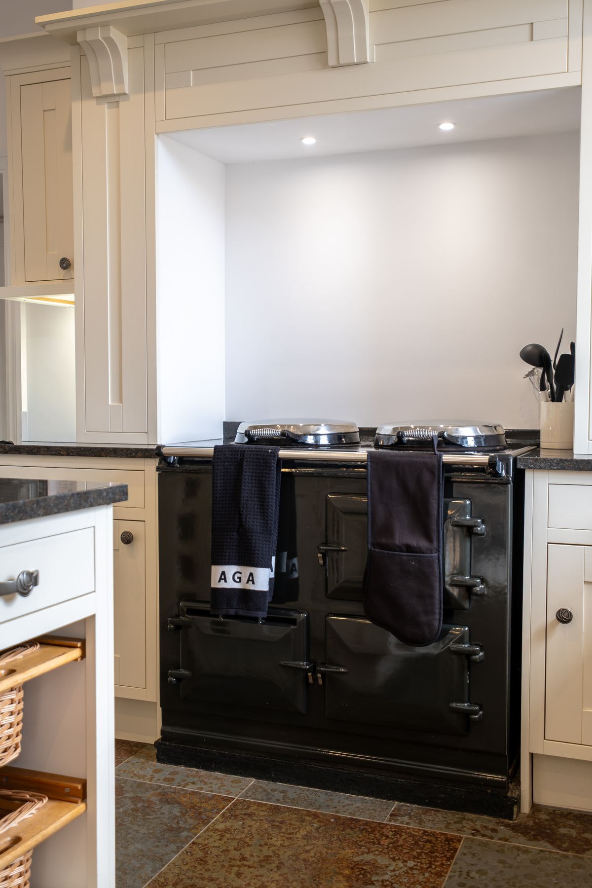 The Aga in the kitchen